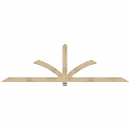 Ekena Millwork Redmond Rough Sawn Timber Gable Bracket, Douglas Fir, 108"W x 31 1/2"H x 2"D x 4"F, 7/12 Pitch GBW108X31X0204RED00RDF